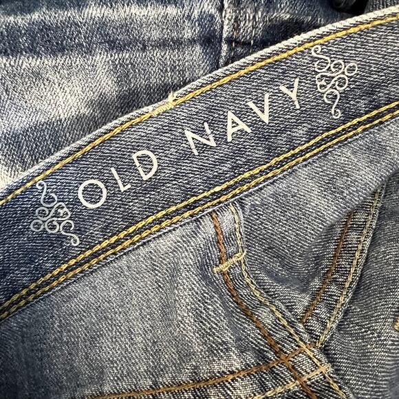 Y2k Old Navy Distressed Denim Micro Mini Skirt Size 0 - Picture 5 of 7